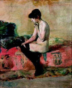 Etude de nu. Femme assise sur un divanEtude de nu. Femme assise sur un divan